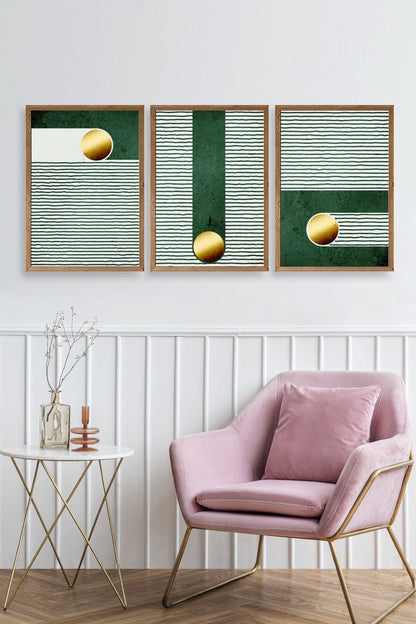 Soyut Ahşap Çerçeveli Tablo 50 x 70