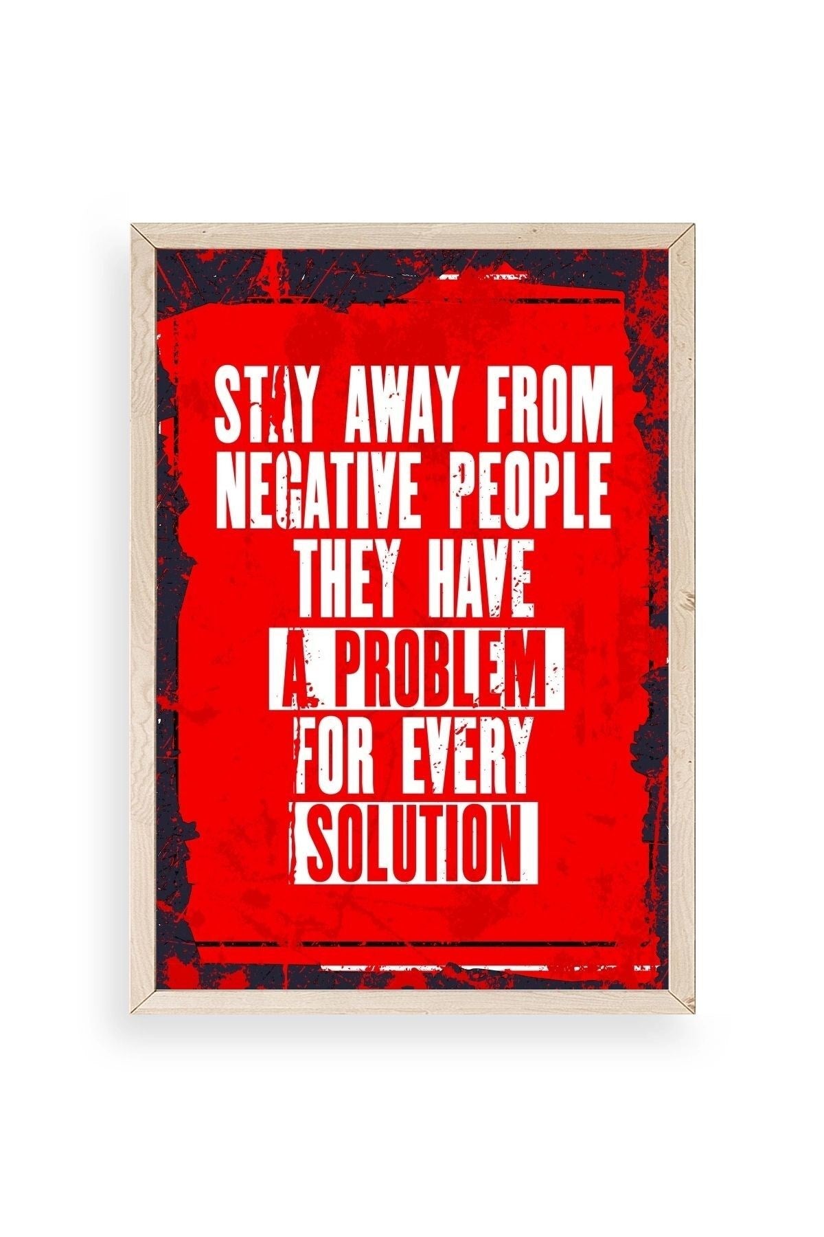 Motto Ahşap Çerçeveli Tablo 50 x 70