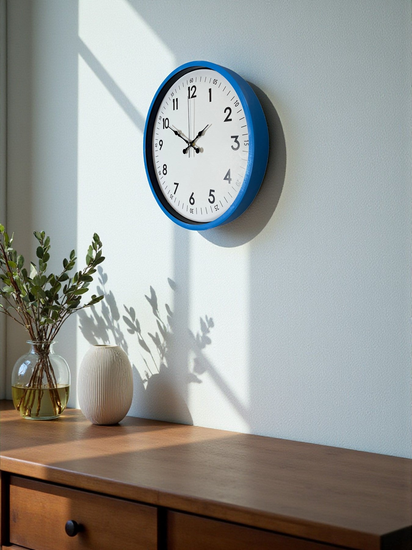 Zentime 36 Cm Mavi Dekoratif Duvar Saati