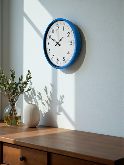 Zentime 36 Cm Mavi Dekoratif Duvar Saati