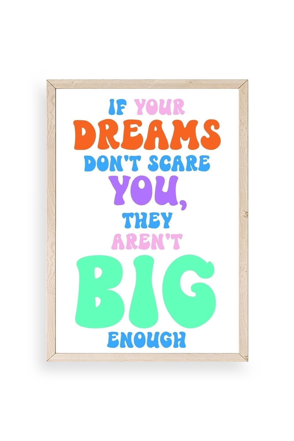 Motto Ahşap Çerçeveli Tablo 50 x 70