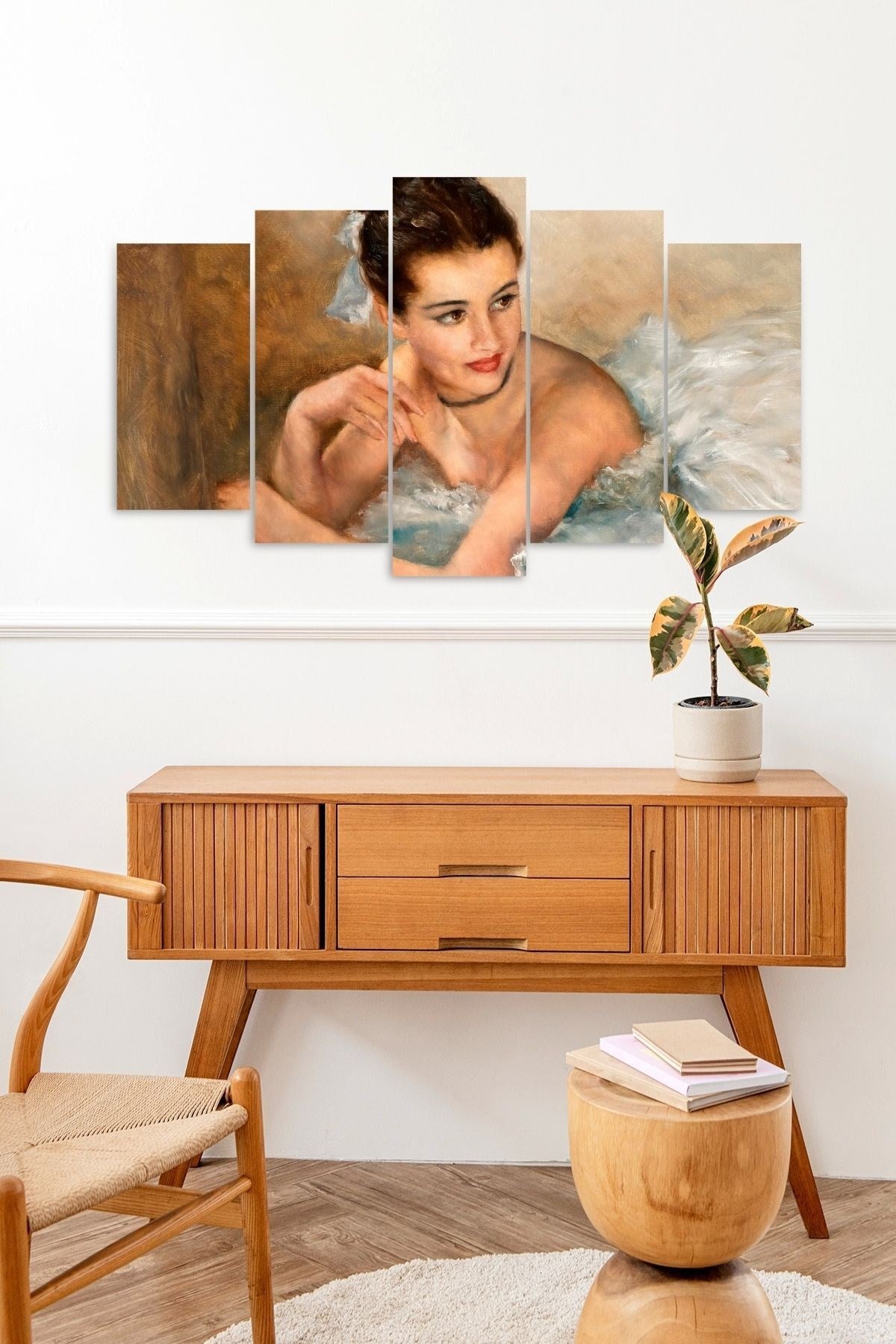 Kadın Gelinlik 5 Parçalı Mdf Tablo 60 x 100