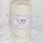 Loren Polyester Soft Macrame Krem El Örgü İpi - LM003 - 34427