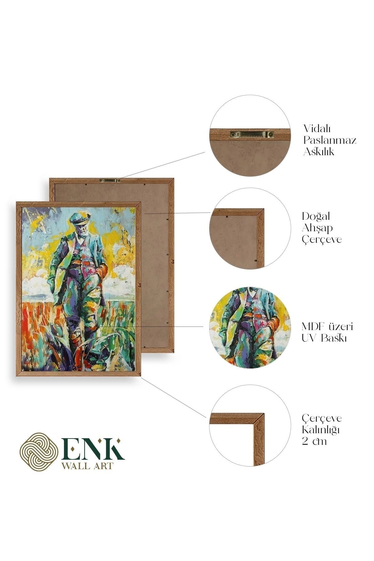 Atatürk Ahşap Çerçeveli Tablo 23 x 30