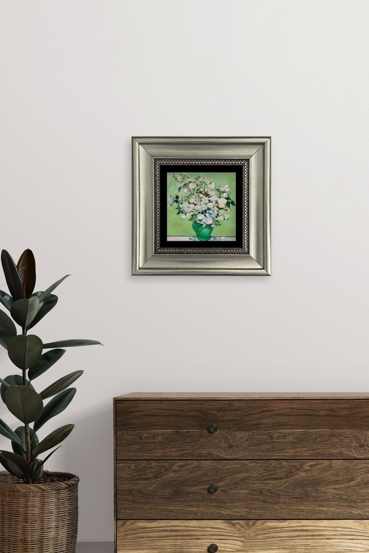 Van Gogh Çerçeveli Taş Tablo 20 cm