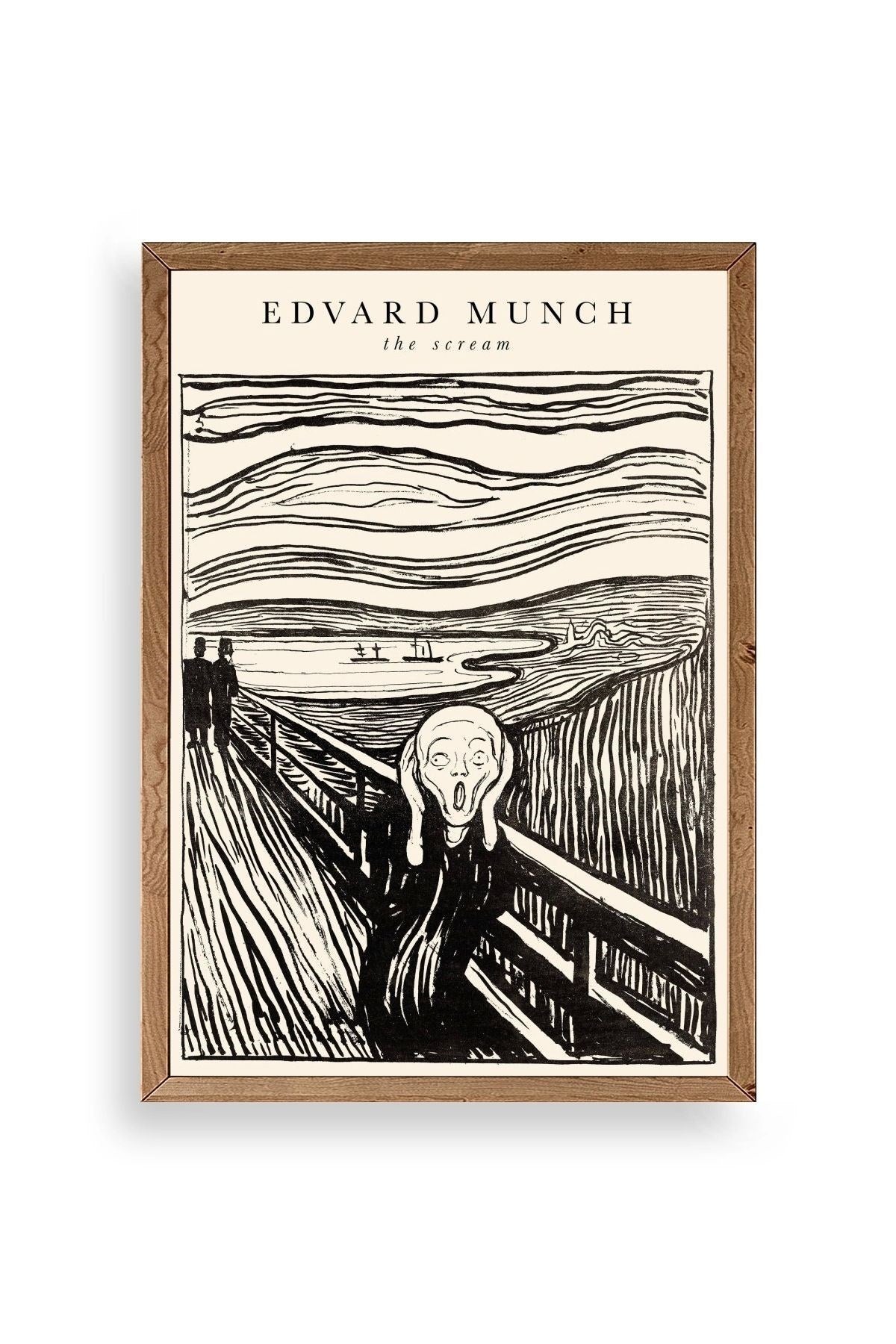 Çığlık Ahşap Çerçeveli Tablo 17 x 23