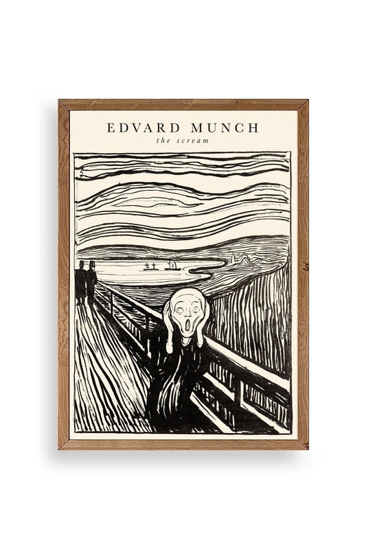 Çığlık Ahşap Çerçeveli Tablo 17 x 23