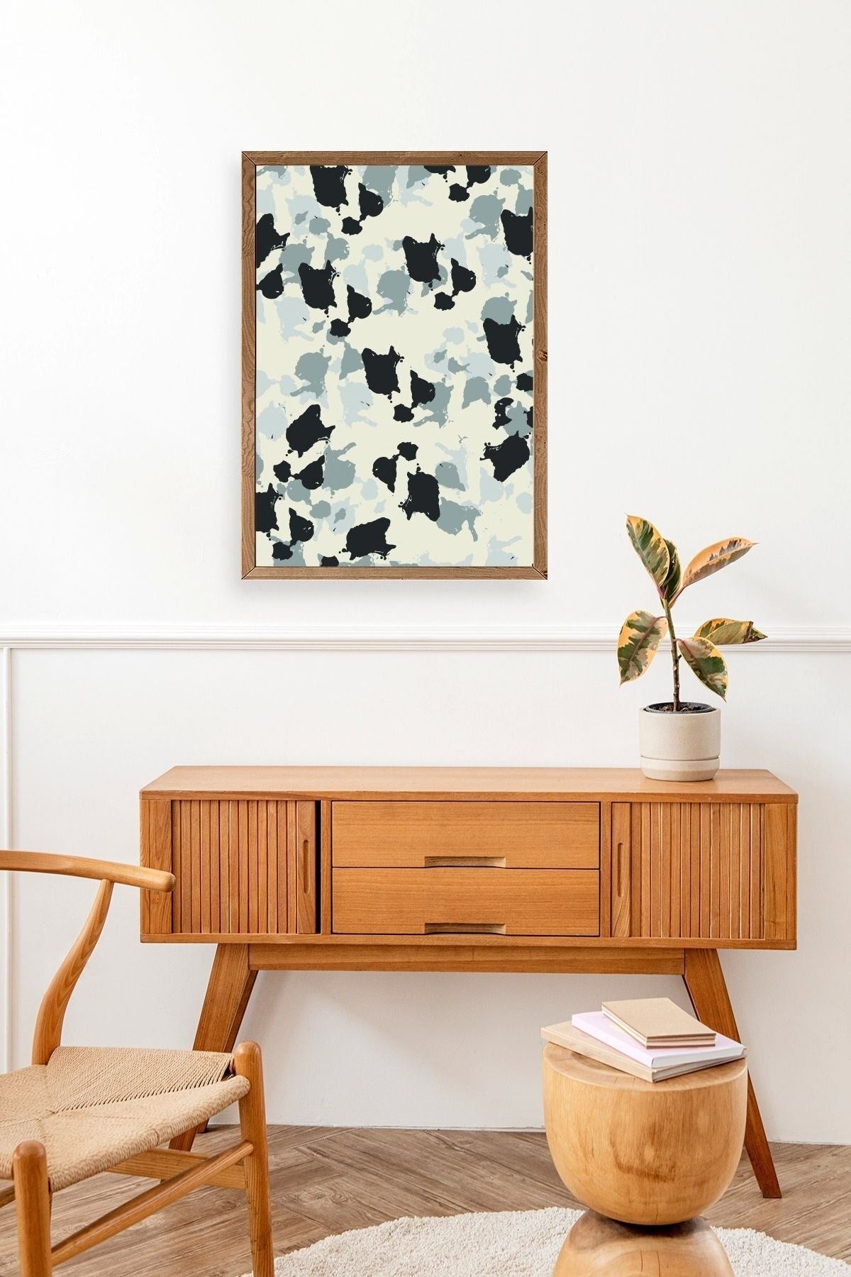 Desen Ahşap Çerçeveli Tablo 50 x 70