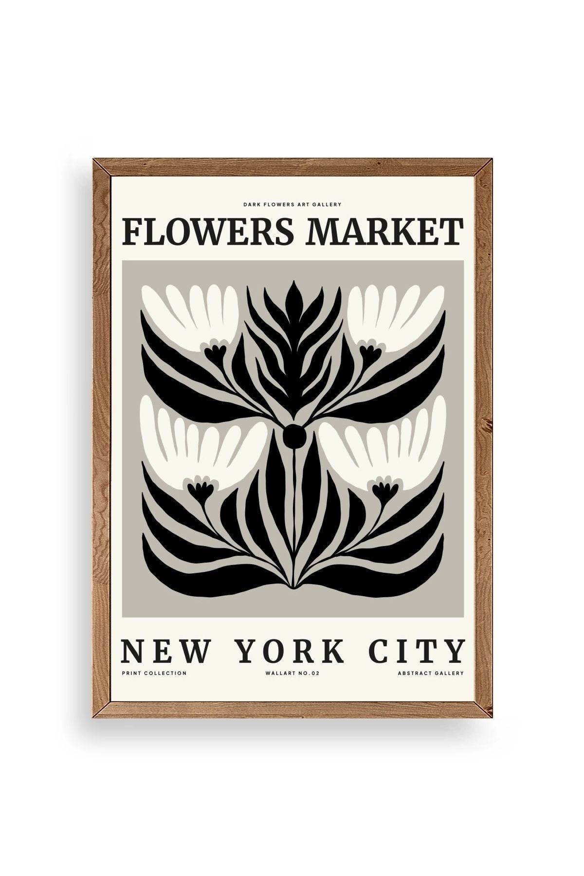 Çiçek Ahşap Çerçeveli Tablo 17 x 23