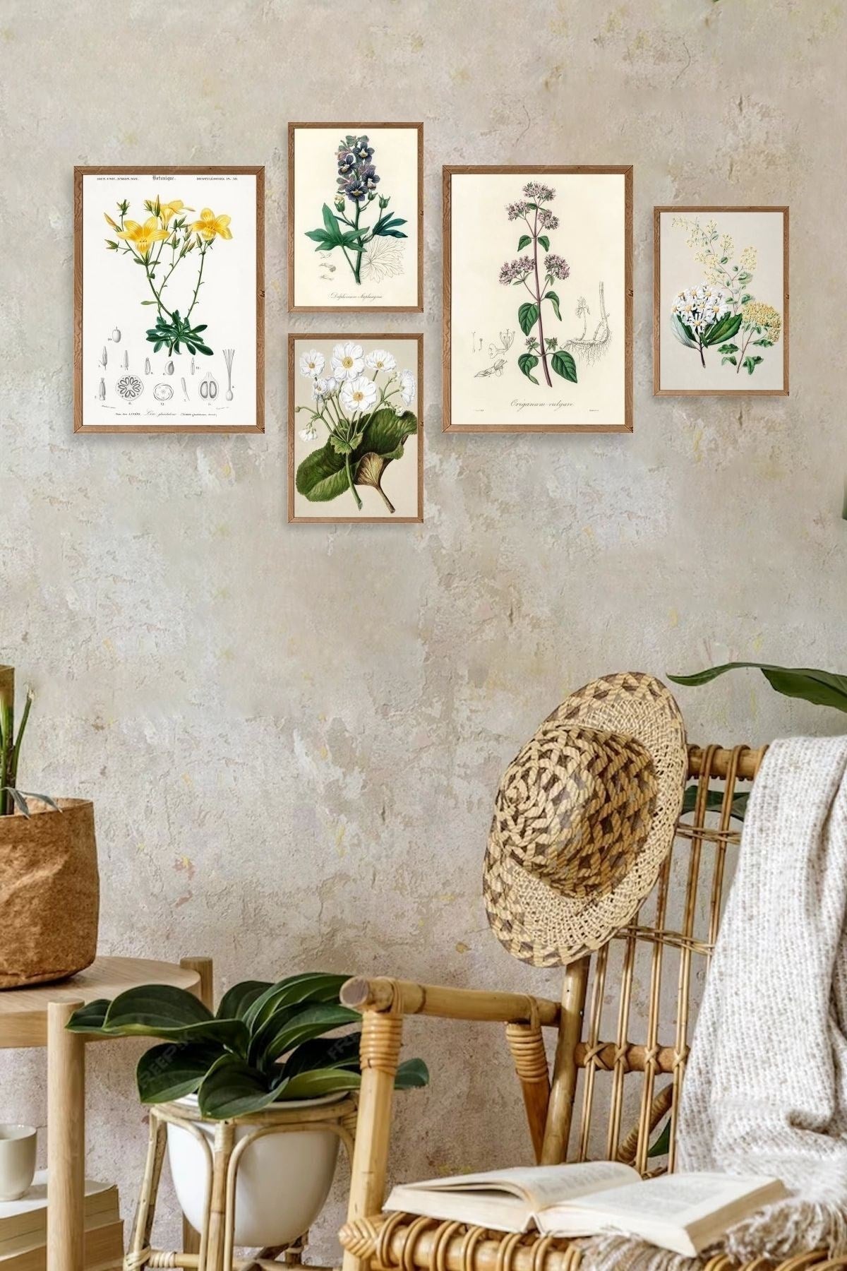 Çiçekler 5'li Tablo 30 x 40