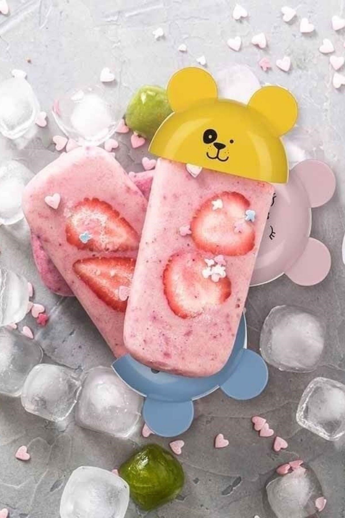 BUFFER® 4'lü Kolay Şekillendirici Sevimli Çocuk Meybuz  & Dondurma Kalıbı AP-9179