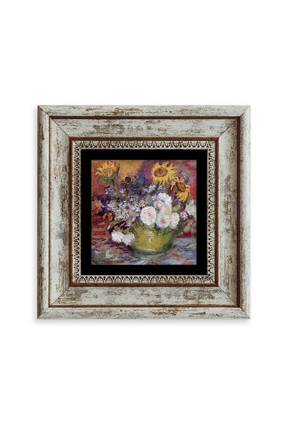 Van Gogh Çerçeveli Taş Tablo 20 cm