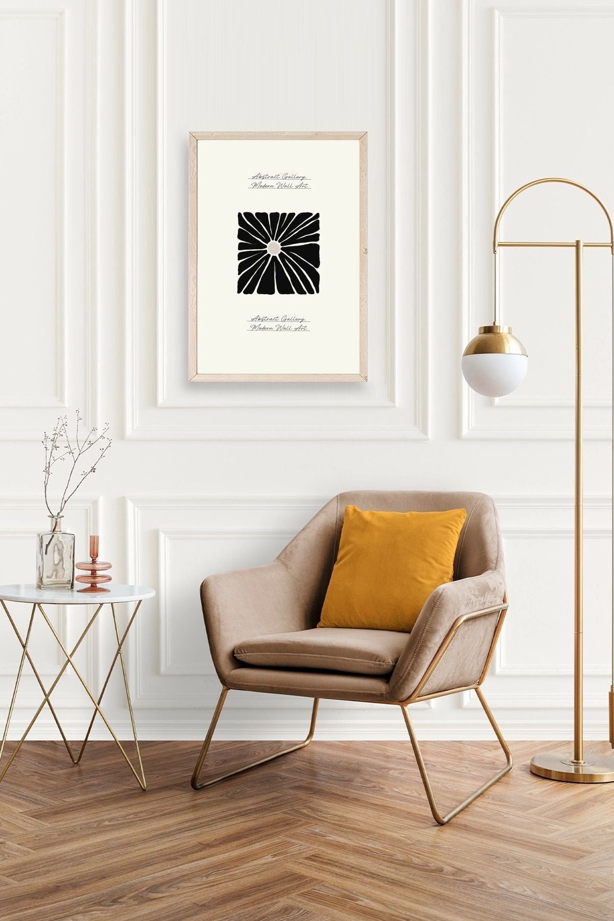 Çiçek Ahşap Çerçeveli Tablo 17 x 23