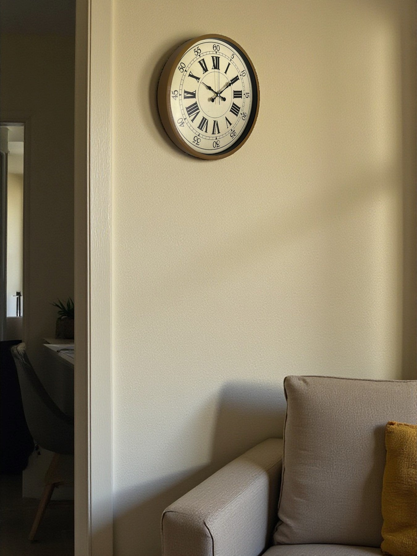 Zentime 36 Cm Kahverengi Dekoratif Duvar Saati