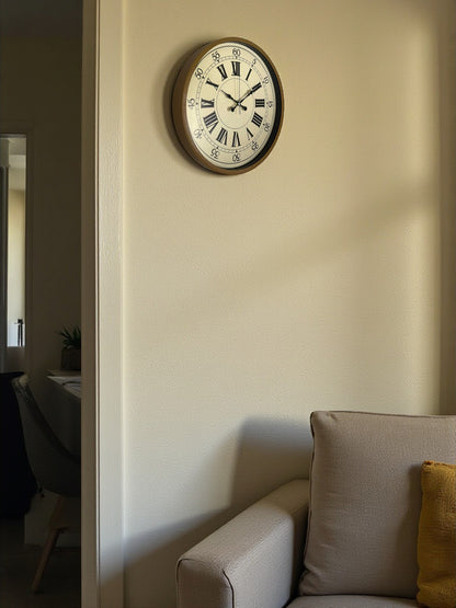 Zentime 36 Cm Kahverengi Dekoratif Duvar Saati