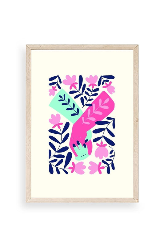 Soyut Ahşap Çerçeveli Tablo 23 x 30