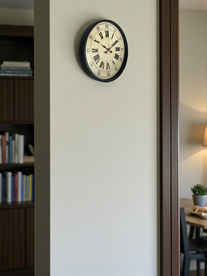 Zentime 36 Cm Siyah Dekoratif Duvar Saati