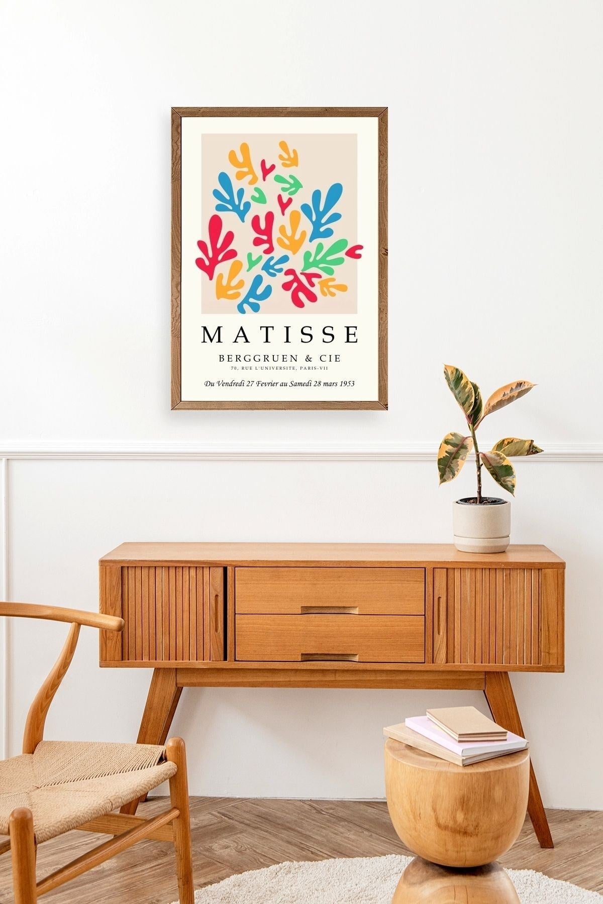 Modern Ahşap Çerçeveli Tablo 17 x 23