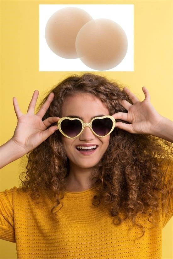 BUFFER® Silikon Göğüs Ucu Kapatıcı Gizleyici Bant Aparat  Nipple Pad