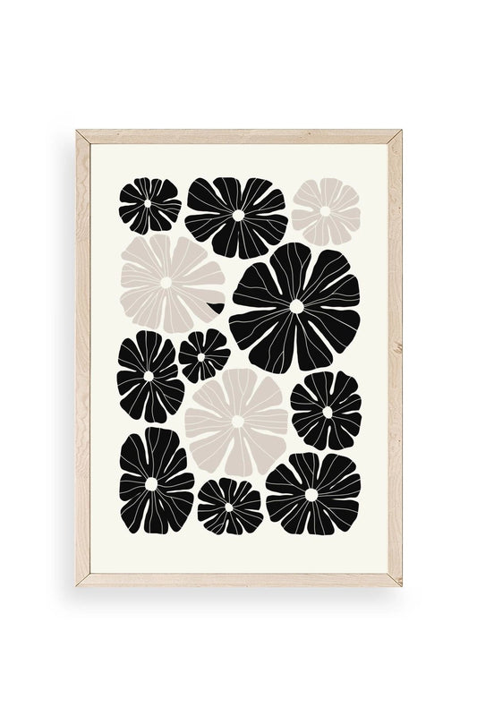 Çiçek Ahşap Çerçeveli Tablo