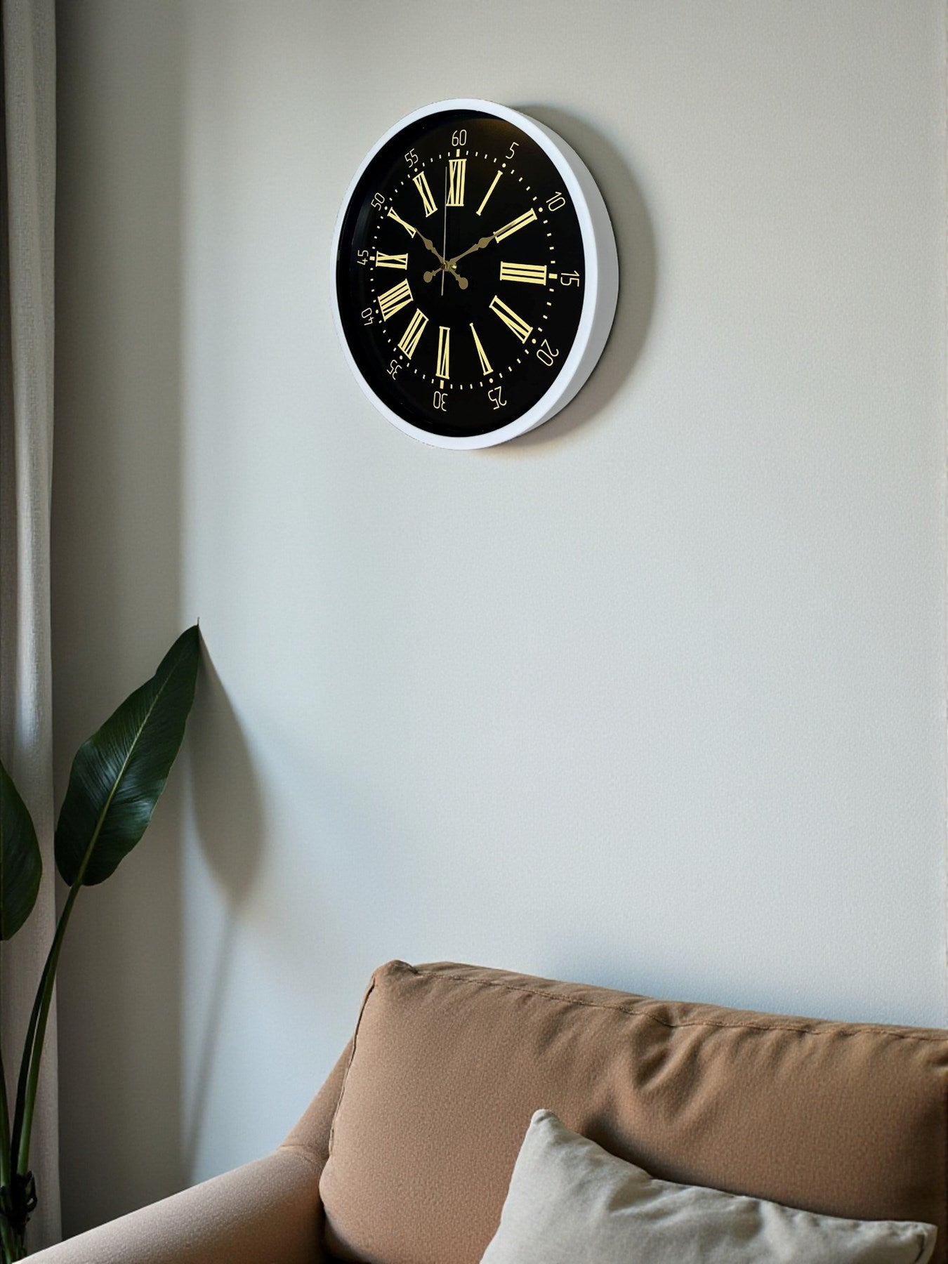 Zentime 36 Cm Beyaz Dekoratif Duvar Saati