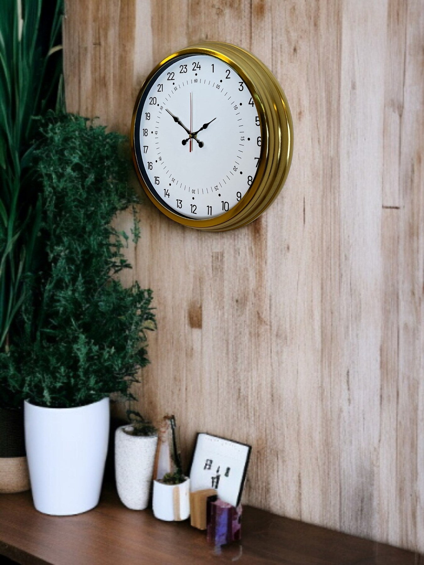 Zentime 40 Cm Gold Lüks Alışılmışın Dışında Duvar Saati