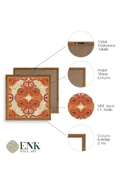 Motif Ahşap Çerçeveli Tablo 23 x 23