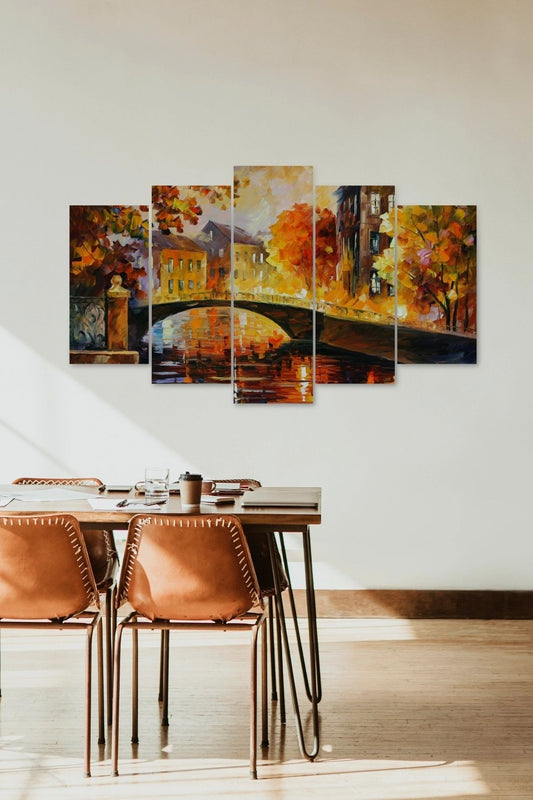 Deniz Manzarası 5 Parçalı Mdf Tablo 60 x 100