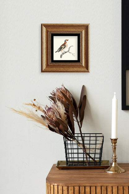 Dal ve Kuş Çerçeveli Taş Tablo 20 cm