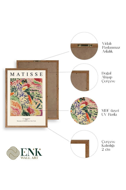 Henri Matisse Ahşap Çerçeveli Tablo 50 x 70