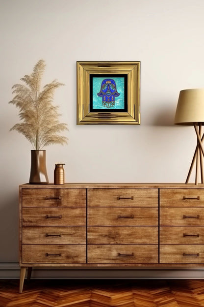 Fatma Ana Eli Çerçeveli Taş Tablo 20 cm