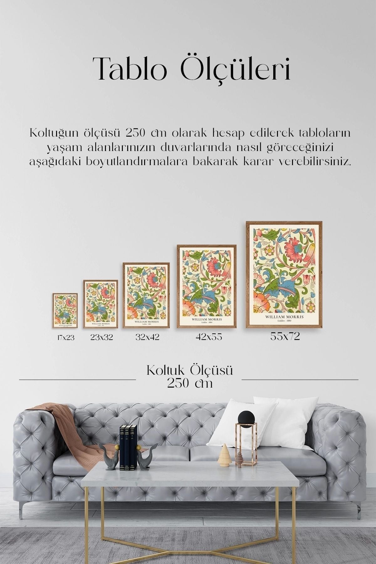 William Morris Ahşap Çerçeveli Tablo 30 x 42