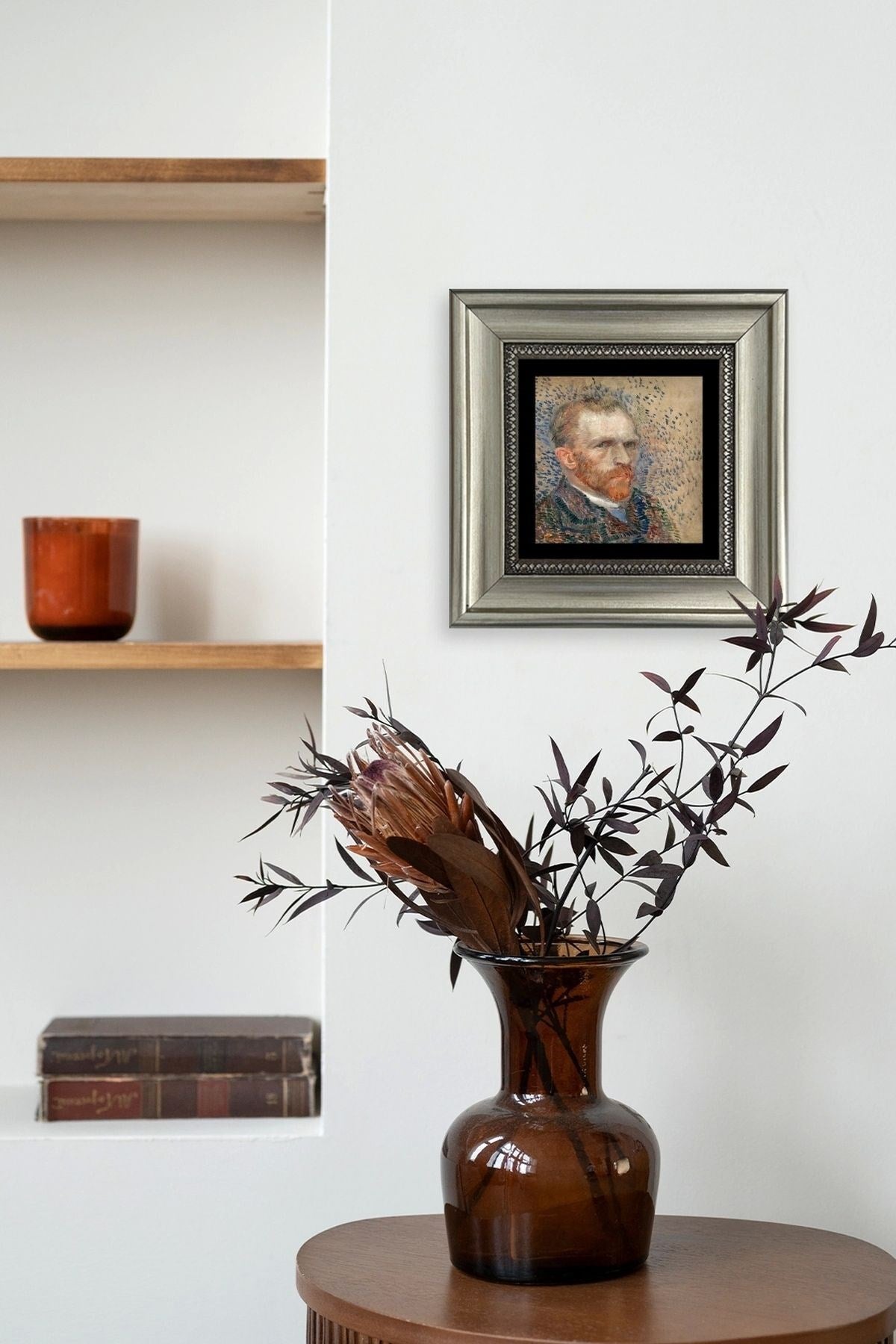 Van Gogh Çerçeveli Taş Tablo 20 cm