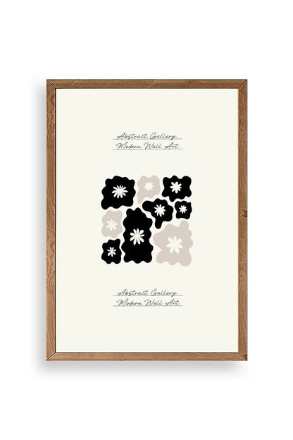 Çiçekler Ahşap Çerçeveli Tablo 50 x 70