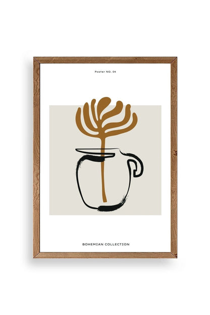 Kahve Ahşap Çerçeveli Tablo 17 x 23
