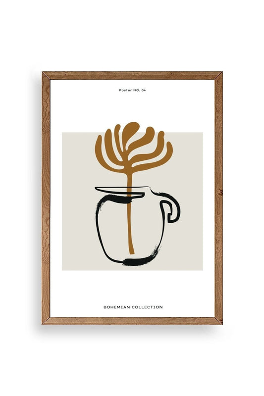 Kahve Ahşap Çerçeveli Tablo 17 x 23