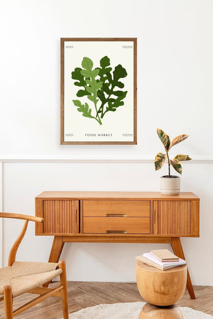 Yaprak Ahşap Çerçeveli Tablo 23 x 30