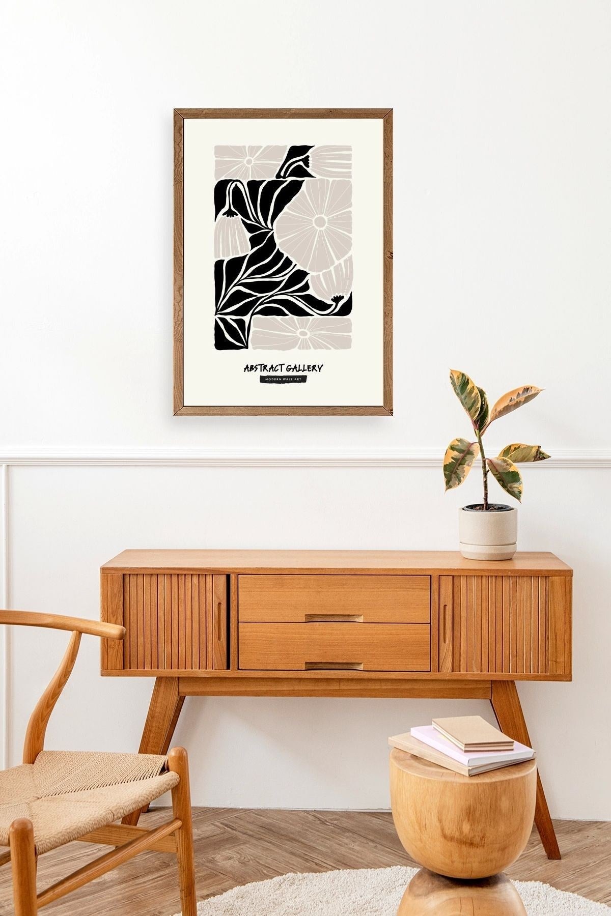 Çiçek Ahşap Çerçeveli Tablo 23 x 30