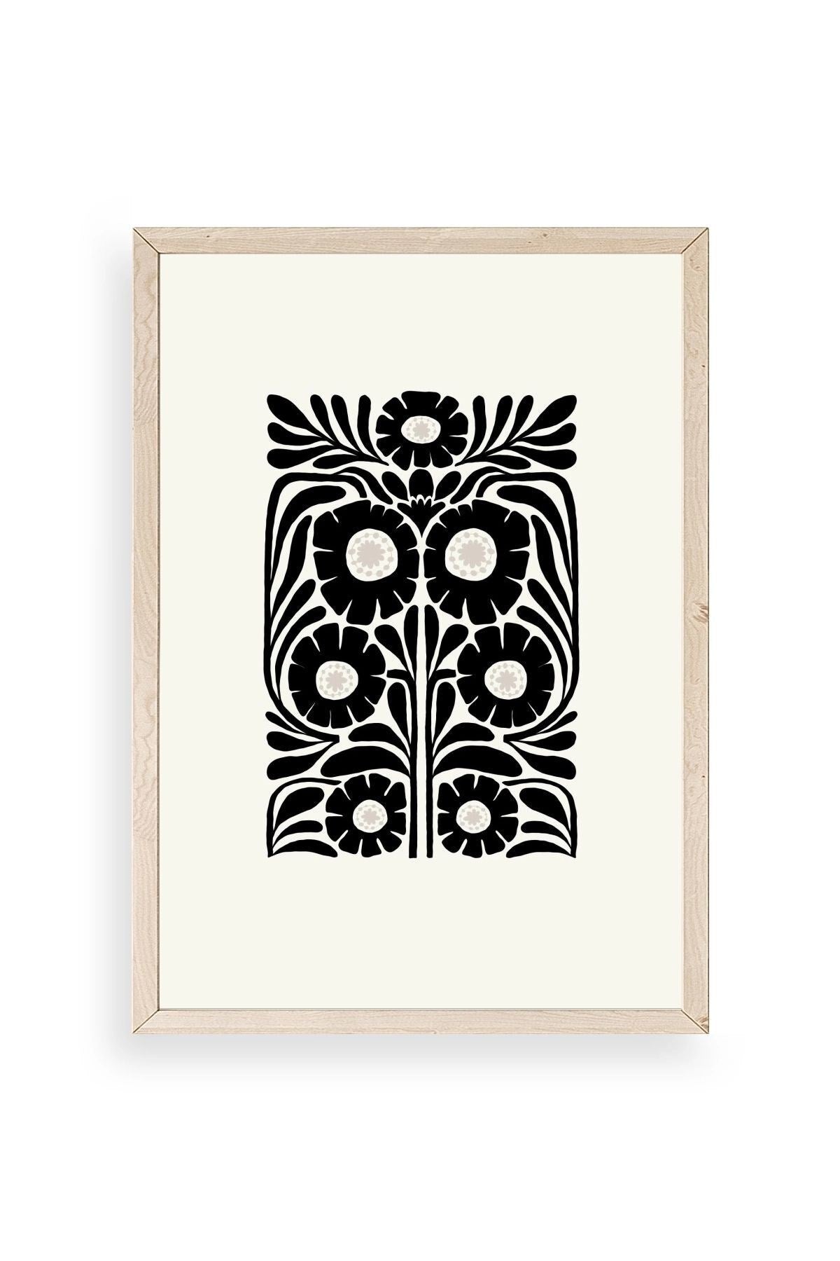 Çiçek Ahşap Çerçeveli Tablo 23 x 30