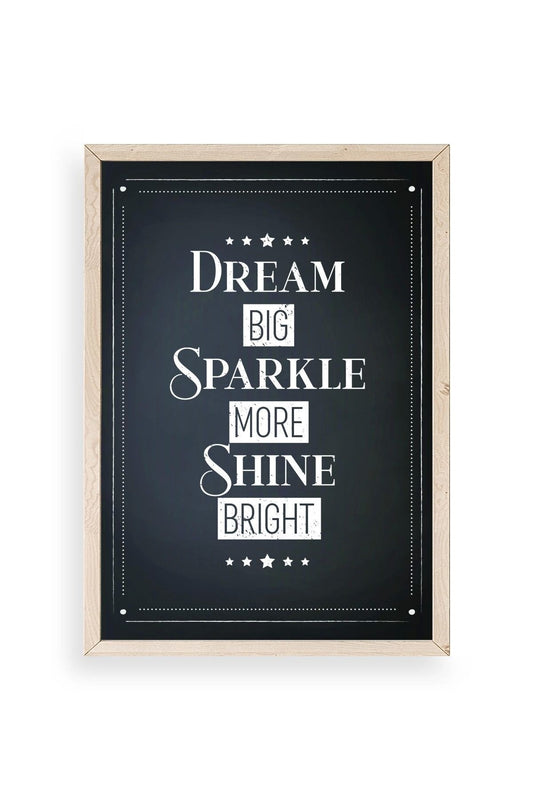 Motto Ahşap Çerçeveli Tablo 17 x 23