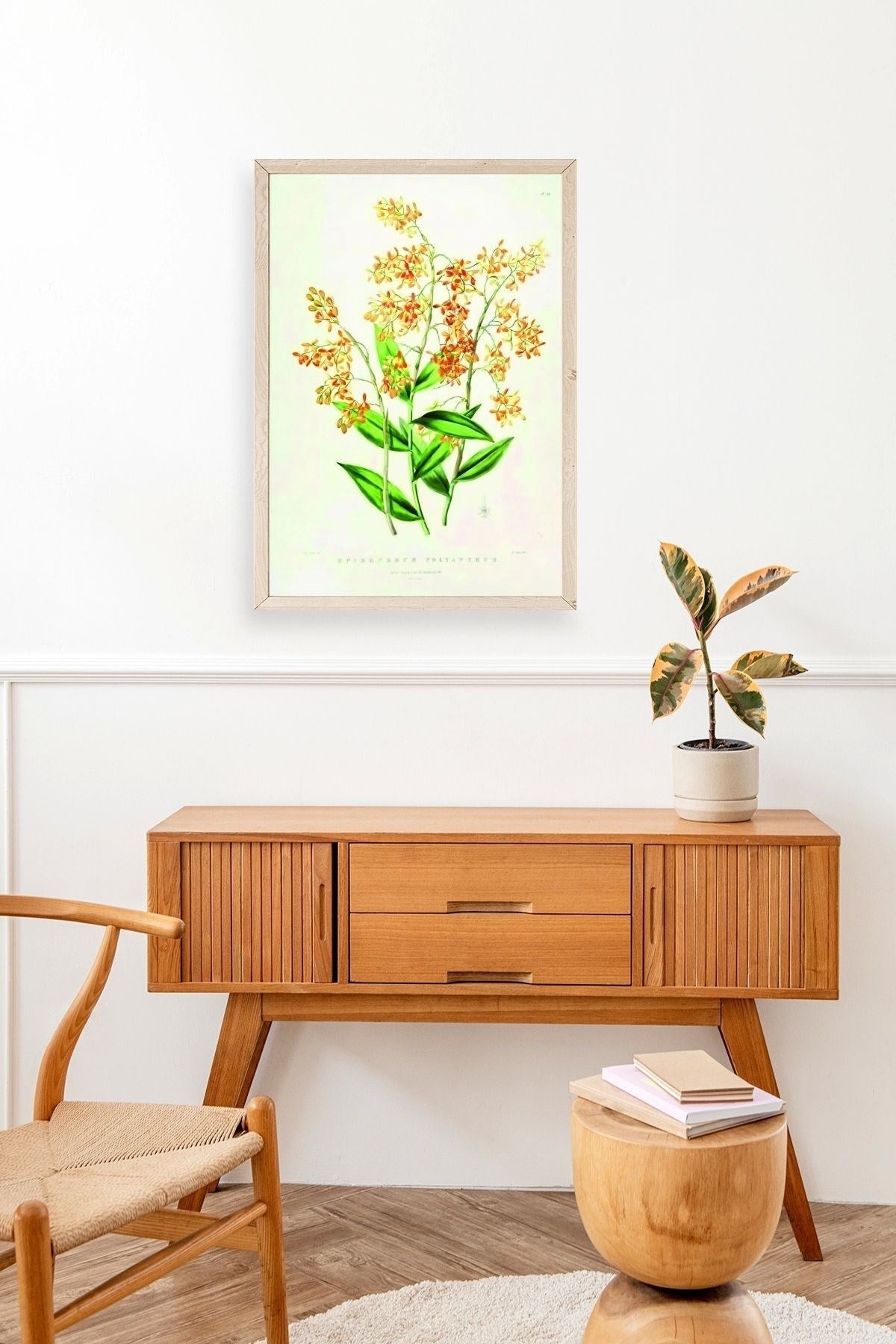 Çiçek Ahşap Çerçeveli Tablo 30 x 42