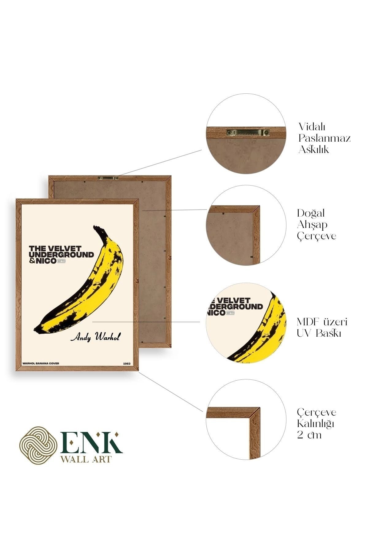 Andy Warhol Ahşap Çerçeveli Tablo 17 x 23