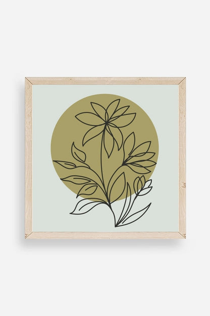 Çiçek Ahşap Çerçeveli Tablo 23 x 23