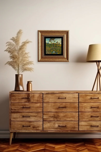 Manzara Çerçeveli Taş Tablo 20 cm