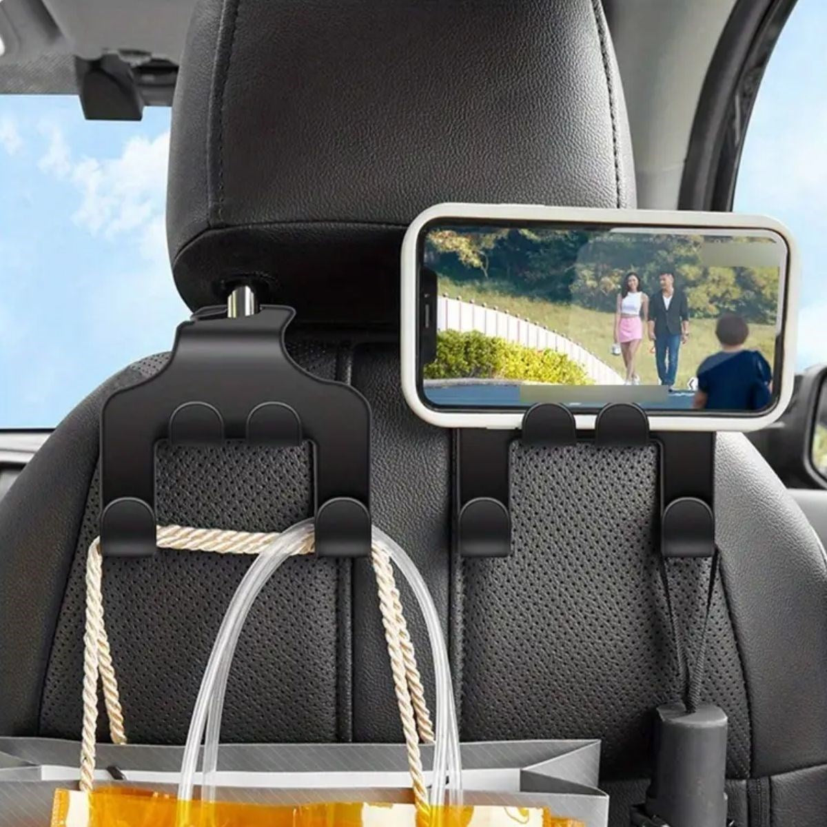 BUFFER® Oto Koltuk Arkası Düzenleyici Organizer Askılıklı Telefon,Tablet Tutucu
