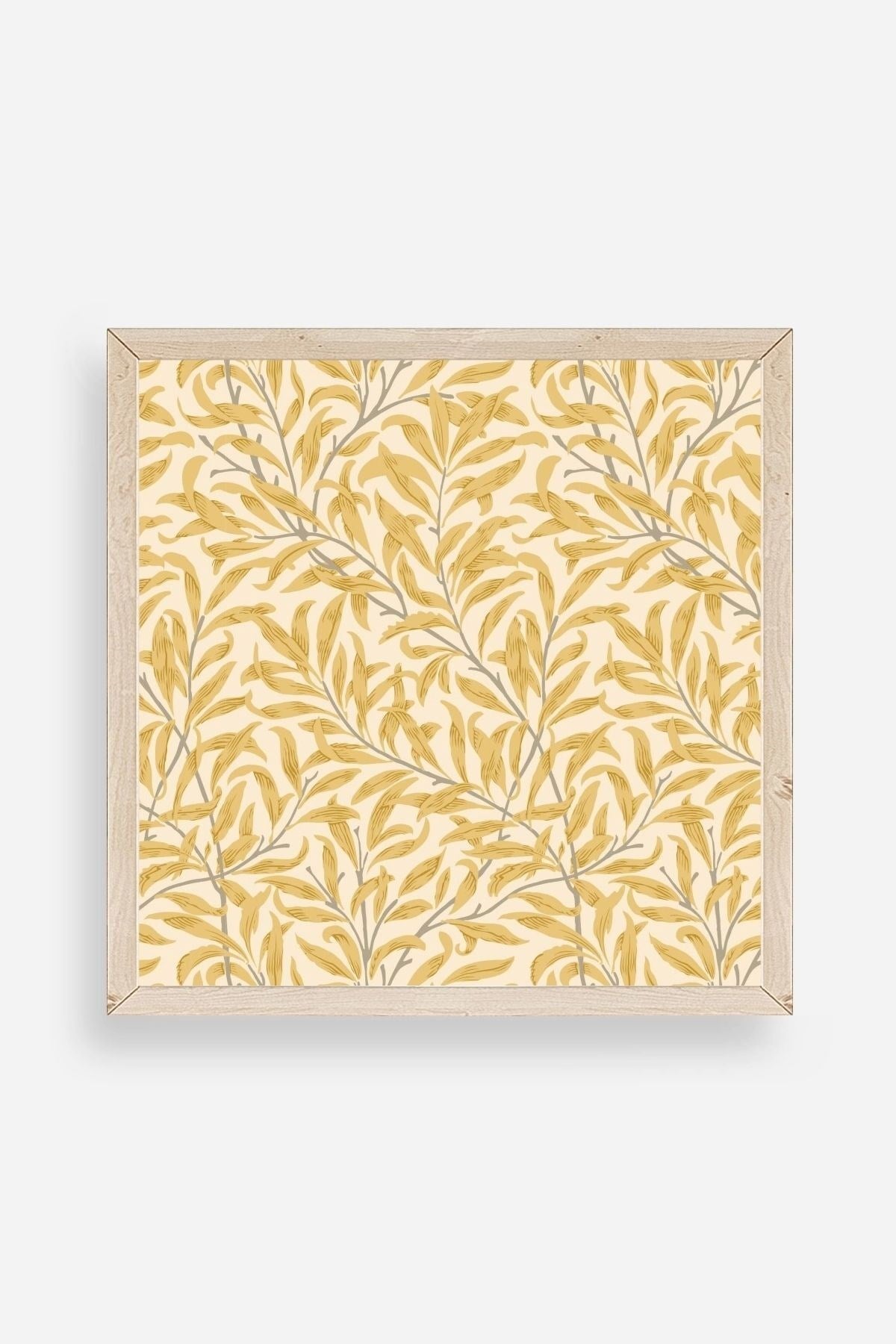 Yapraklar Ahşap Çerçeveli Tablo 23 x 23