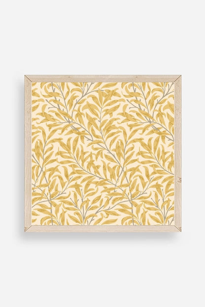 Yapraklar Ahşap Çerçeveli Tablo 23 x 23