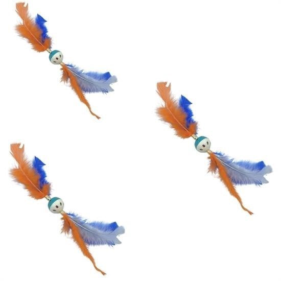 BUFFER®Tüylü PüsküllüKedi OyuncağıDikkat Çekici Renkli Sevimli Evcil Hayvan Oyuncağı