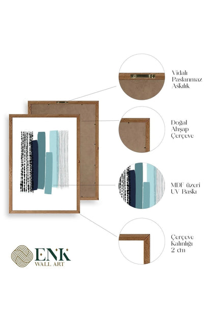 Modern Ahşap Çerçeveli Tablo 50 x 70