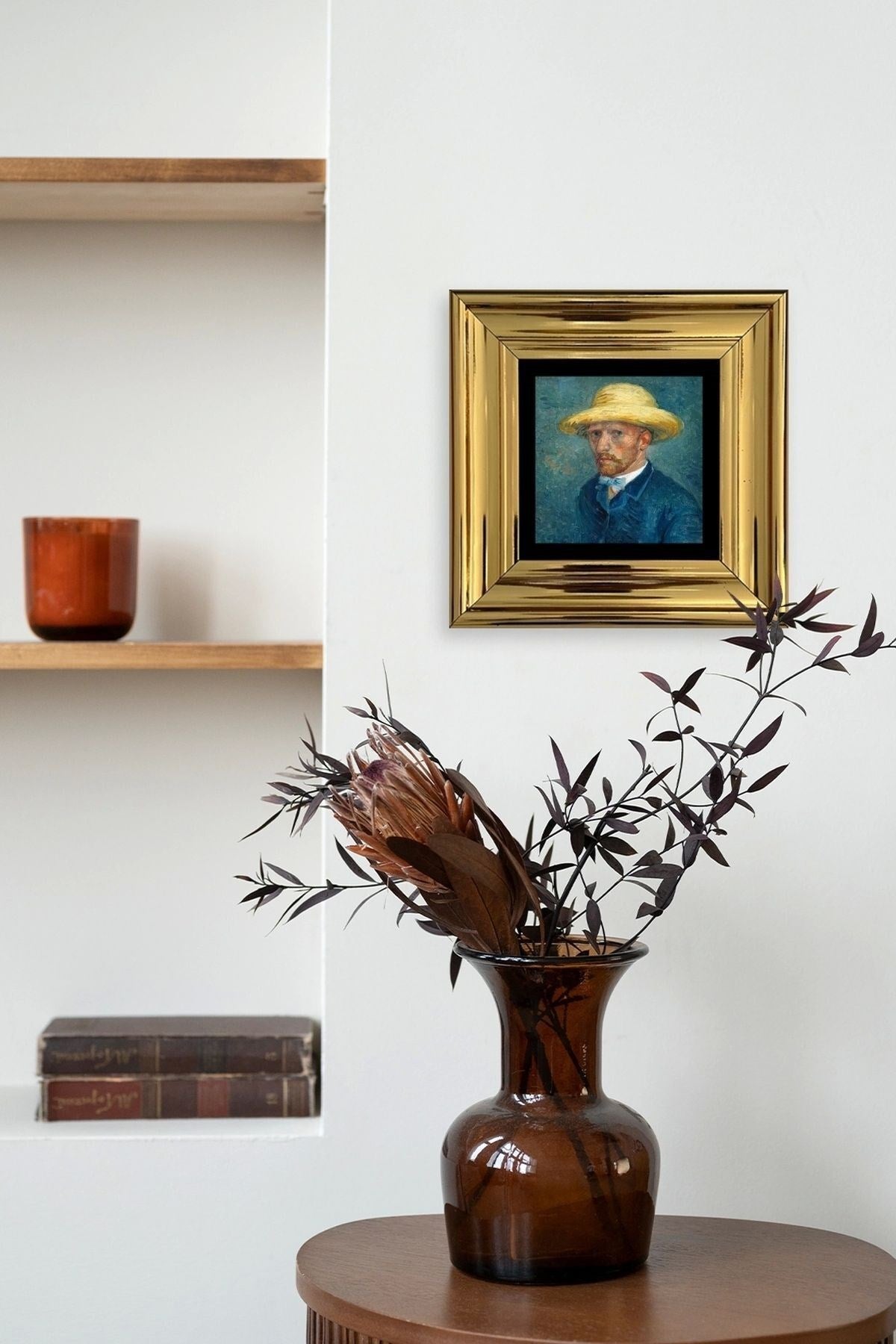 Van Gogh Çerçeveli Taş Tablo 20 cm